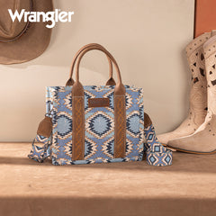 Wrangler Dual Sided Print Canvas Tote Bag