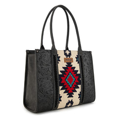 Wrangler Vintage Tooled Aztec Pattern Print Concealed Carry Large Tote