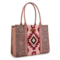 Wrangler Vintage Tooled Aztec Pattern Print Concealed Carry Large Tote