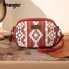 Wrangler Sherpa Aztec Canvas Crossbody