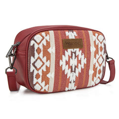 Wrangler Sherpa Aztec Canvas Crossbody