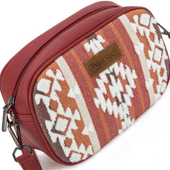 Wrangler Sherpa Aztec Canvas Crossbody