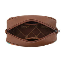 Wrangler Sherpa Aztec Canvas Crossbody