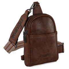 WG87-324 Wrangler Sling Bag/Crossbody/Chest Bag - Dark Brown