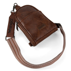 WG87-324 Wrangler Sling Bag/Crossbody/Chest Bag - Dark Brown