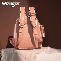 Wrangler Cow Print Decorated Zipper Backpack