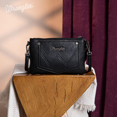 Wrangler Vintage Floral Tooled Collection Fringe Crossbody