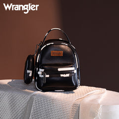 Wrangler Cow Print Decorated Zipper Mini Backpack