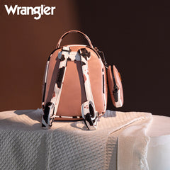 Wrangler Cow Print Decorated Zipper Mini Backpack