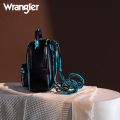 Wrangler Cow Print Decorated Zipper Mini Backpack