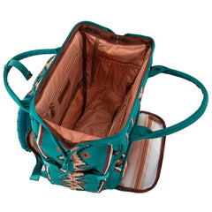 2024 New Wrangler Aztec Southwestern Pattern Dual Sided Print Multi-function Backpack-Green