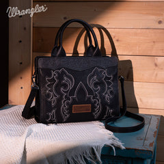 Wrangler Embroidered Boot Scroll Crossbody Purse