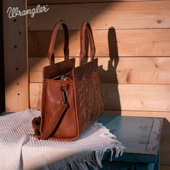 Wrangler Embroidered Boot Scroll Crossbody Purse