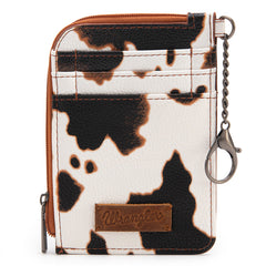 Wrangler Cow Print Mini Zip Card Case