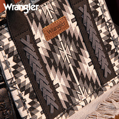 Wrangler Aztec Embroidered Whipstitch Canvas Mini Tote Bag
