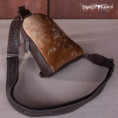 Trinity Ranch Genuine Hair-On Cowhide Collection Sling Bag