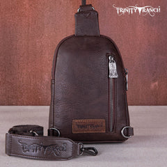 Trinity Ranch Genuine Hair-On Cowhide Collection Sling Bag