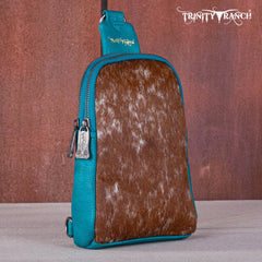 Trinity Ranch Genuine Hair-On Cowhide Collection Sling Bag