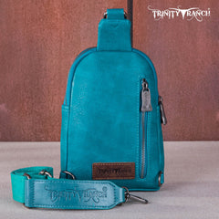 Trinity Ranch Genuine Hair-On Cowhide Collection Sling Bag