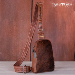 Trinity Ranch Genuine Hair-On Cowhide Collection Sling Bag
