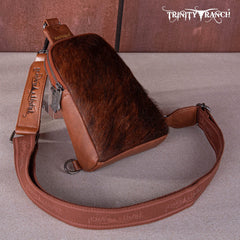 Trinity Ranch Genuine Hair-On Cowhide Collection Sling Bag