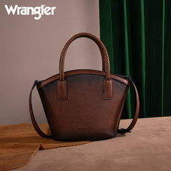 Wrangler Braided Ombre Leather Tote Bag Set