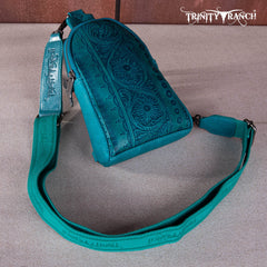 Trinity Ranch Floral Tooled Collection Sling Bag