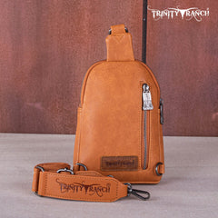 Trinity Ranch Floral Tooled Collection Sling Bag