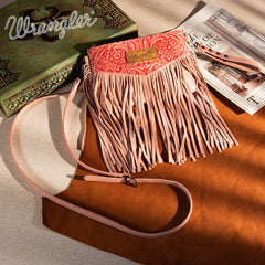 Wrangler Vintage Floral Tooled Collection Fringe Crossbody