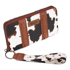WG133-W006 Wrangler Cow Print Wallet -Brown