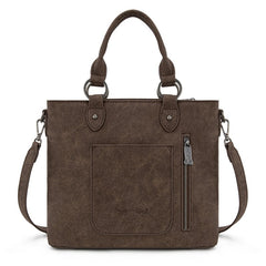 Trinity Ranch Floral Tooled Fringe Tote Bag