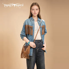 Trinity Ranch Floral Tooled Crossbody Purse