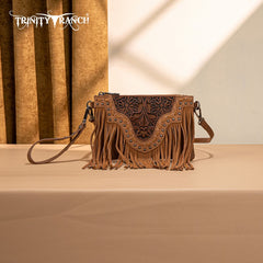 Trinity Ranch Floral Tooled Crossbody Purse