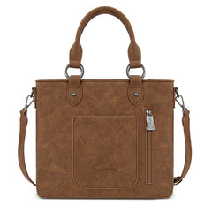 Trinity Ranch Floral Tooled Fringe Tote Bag