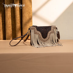 Trinity Ranch Floral Tooled Crossbody Purse
