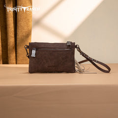 Trinity Ranch Floral Tooled Crossbody Purse
