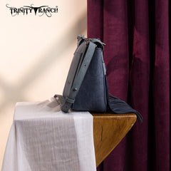 Trinity Ranch Aztec Tooled Fringe Crossbody
