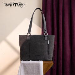 Trinity Ranch Aztec Tooled Fringe Concealed Carry Tote Set