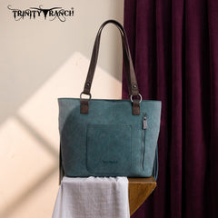 Trinity Ranch Aztec Tooled Fringe Concealed Carry Tote Set