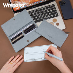 Wrangler Long Wallet with Detachable Zipper Pocket