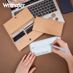 Wrangler Long Wallet with Detachable Zipper Pocket