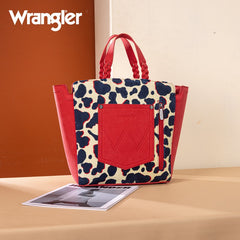 Wrangler Cow Print Concealed Carry Tote Bag