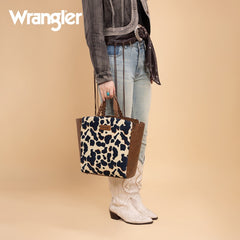 Wrangler Cow Print Concealed Carry Tote Bag