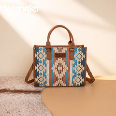 Wrangler Sherpa Aztec Canvas Concealed Tote Bag
