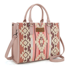 Wrangler Sherpa Aztec Canvas Concealed Tote Bag