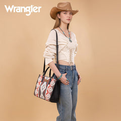 Wrangler Sherpa Aztec Canvas Concealed Tote Bag