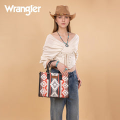 Wrangler Sherpa Aztec Canvas Concealed Tote Bag