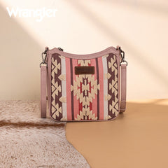 Wrangler Sherpa Aztec Canvas Crossbody