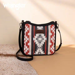 Wrangler Sherpa Aztec Canvas Crossbody