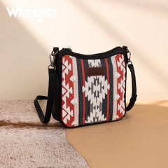 Wrangler Sherpa Aztec Canvas Crossbody